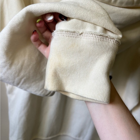 Hollister Cream Hoodie with Navy Logo - Picture 10 of 10